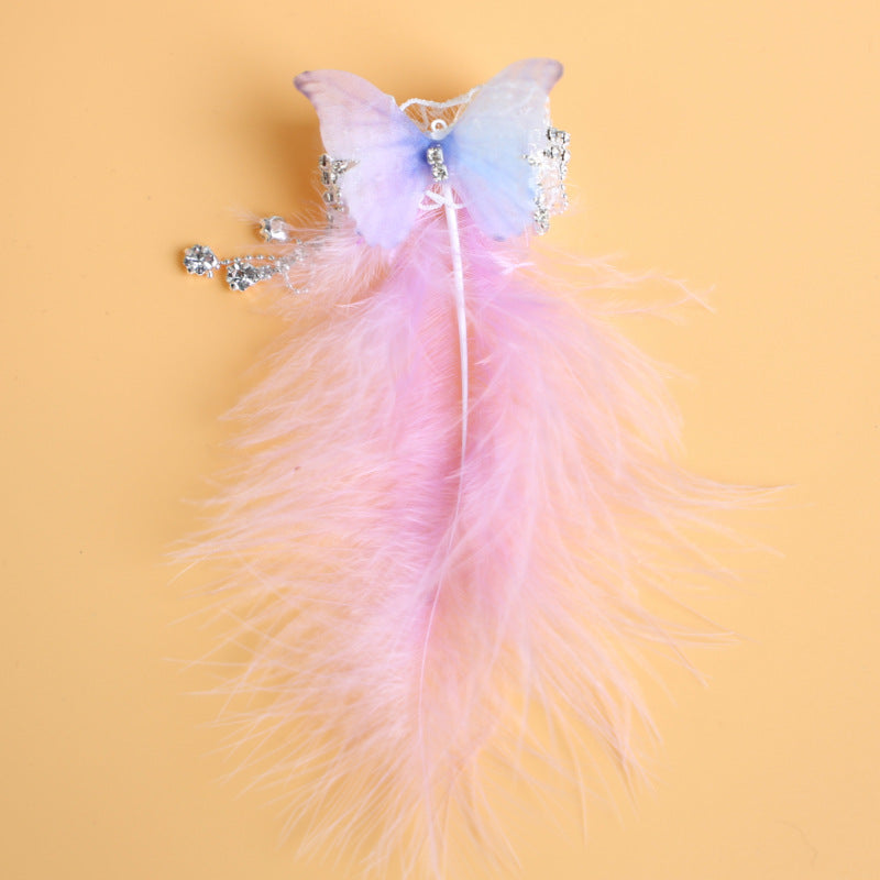 Wholesale Yarn Butterfly Feather Accessories Accessories Hair Jewelry Bag Pendant Accessories